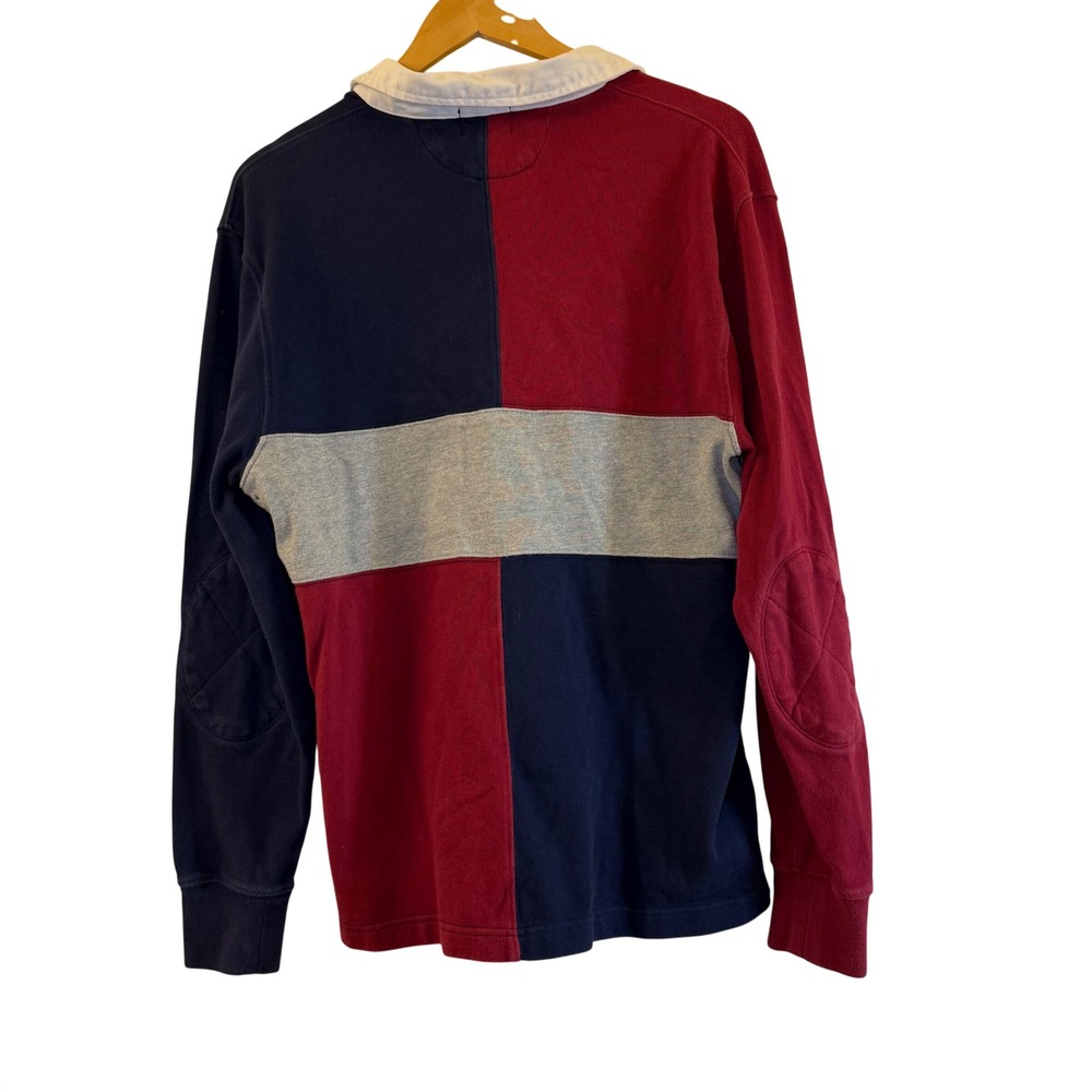 J Crew Mens Rugby Shirt‎ Long Sleeve Color Block Collared Size M - Picture 4 of 10